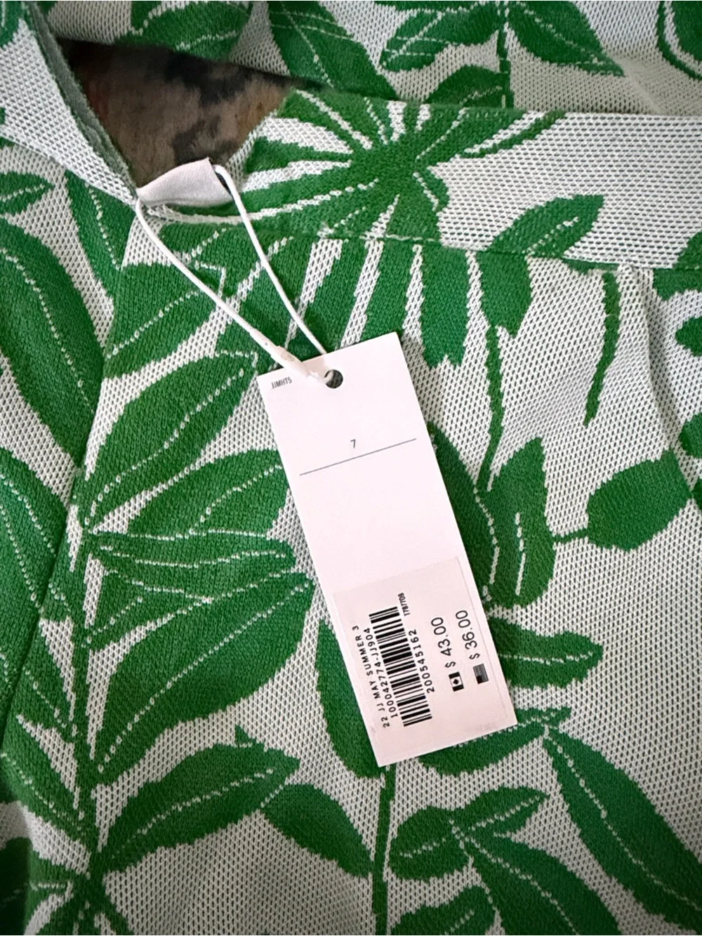 Janie and Jack Green Leaf Print High Waist Kids Matching Set